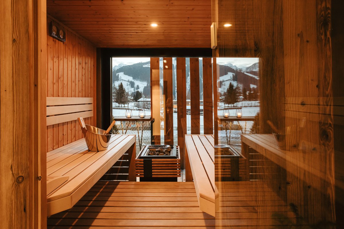 Sauna in unserem Spa Bereich im Praeclarum Suites Design Hotel in Wagrian